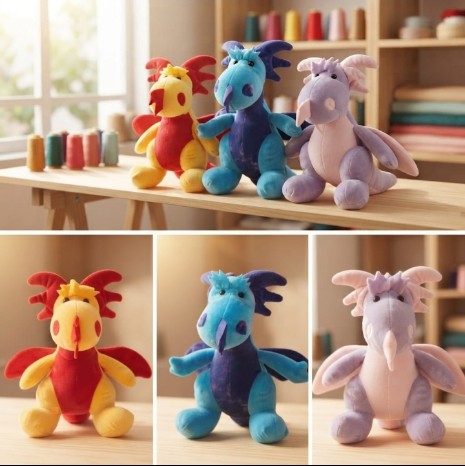 Dragón de peluche